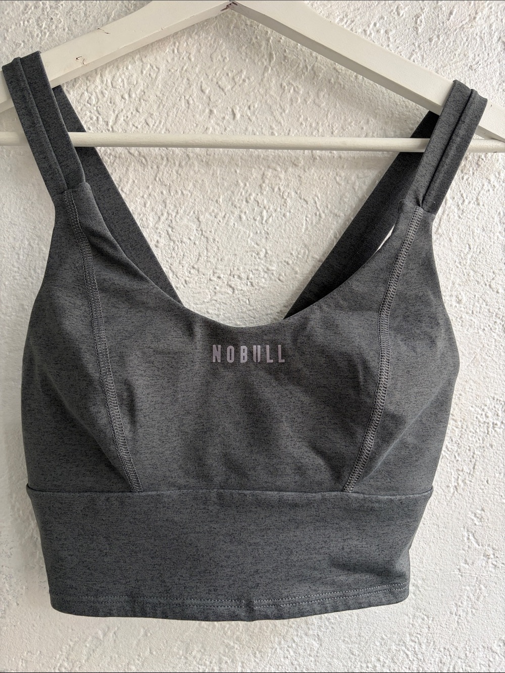 NOBULL Heather Charcoal Gray Sports Bralette